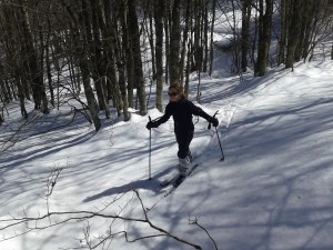 Primeras rutas con esquís de fondo