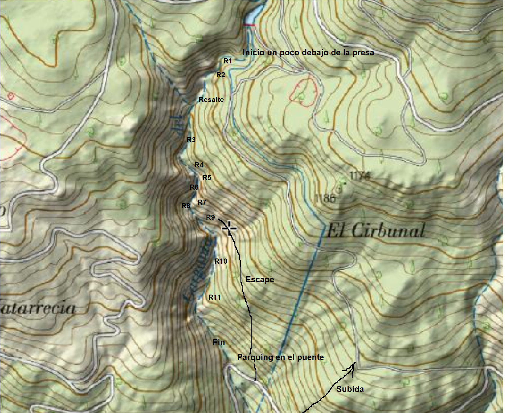 Accesos al barranco de la Adrada