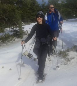Caminando con raquetas de nieve cerca de Madrid