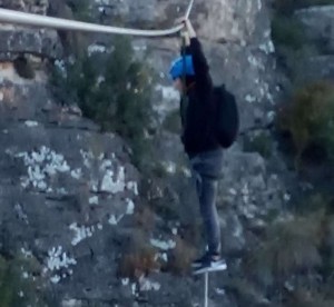 Equilibrios haciendo vias ferratas cerca de Madrid