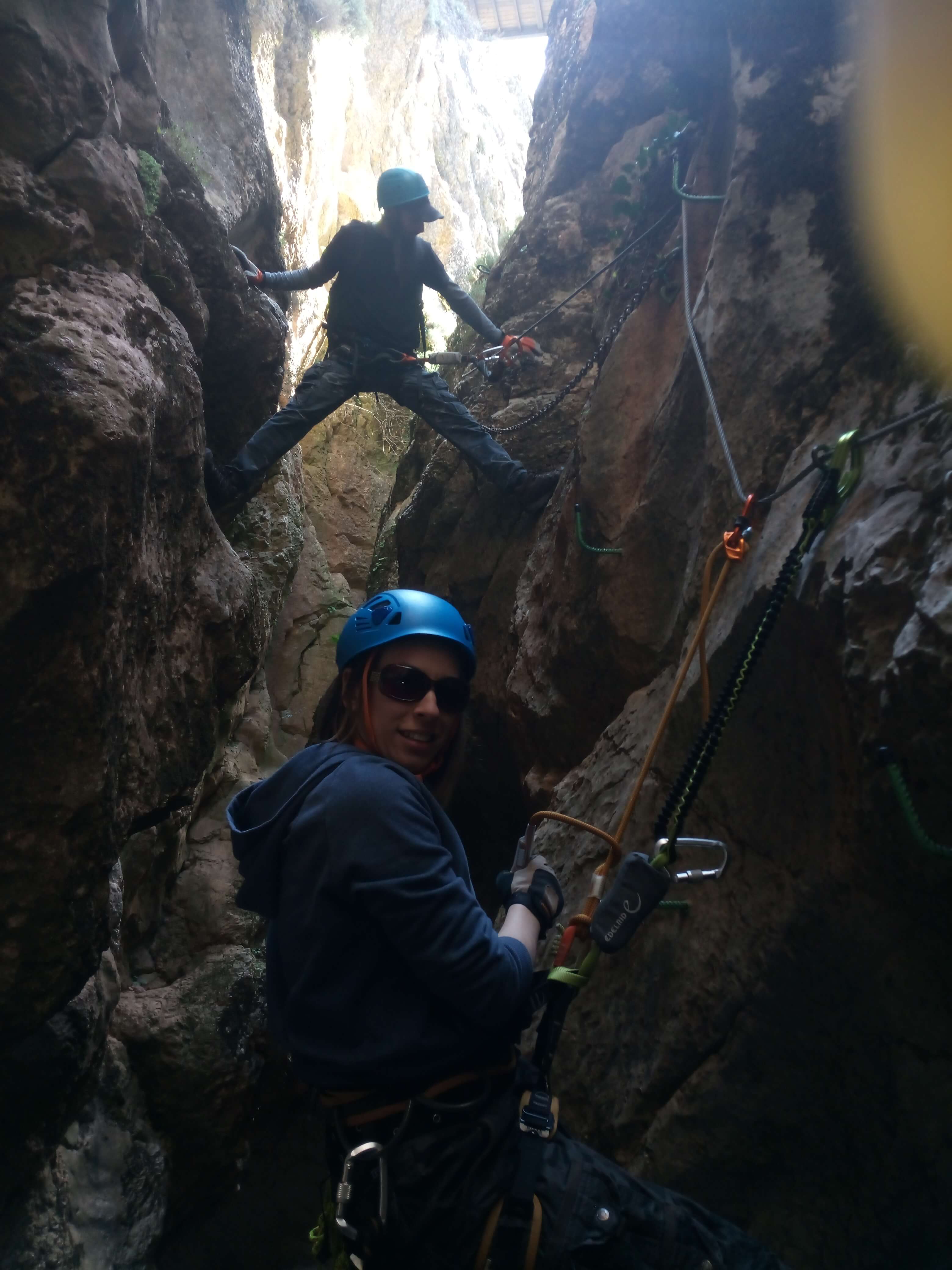Via ferrata pasarela espeja