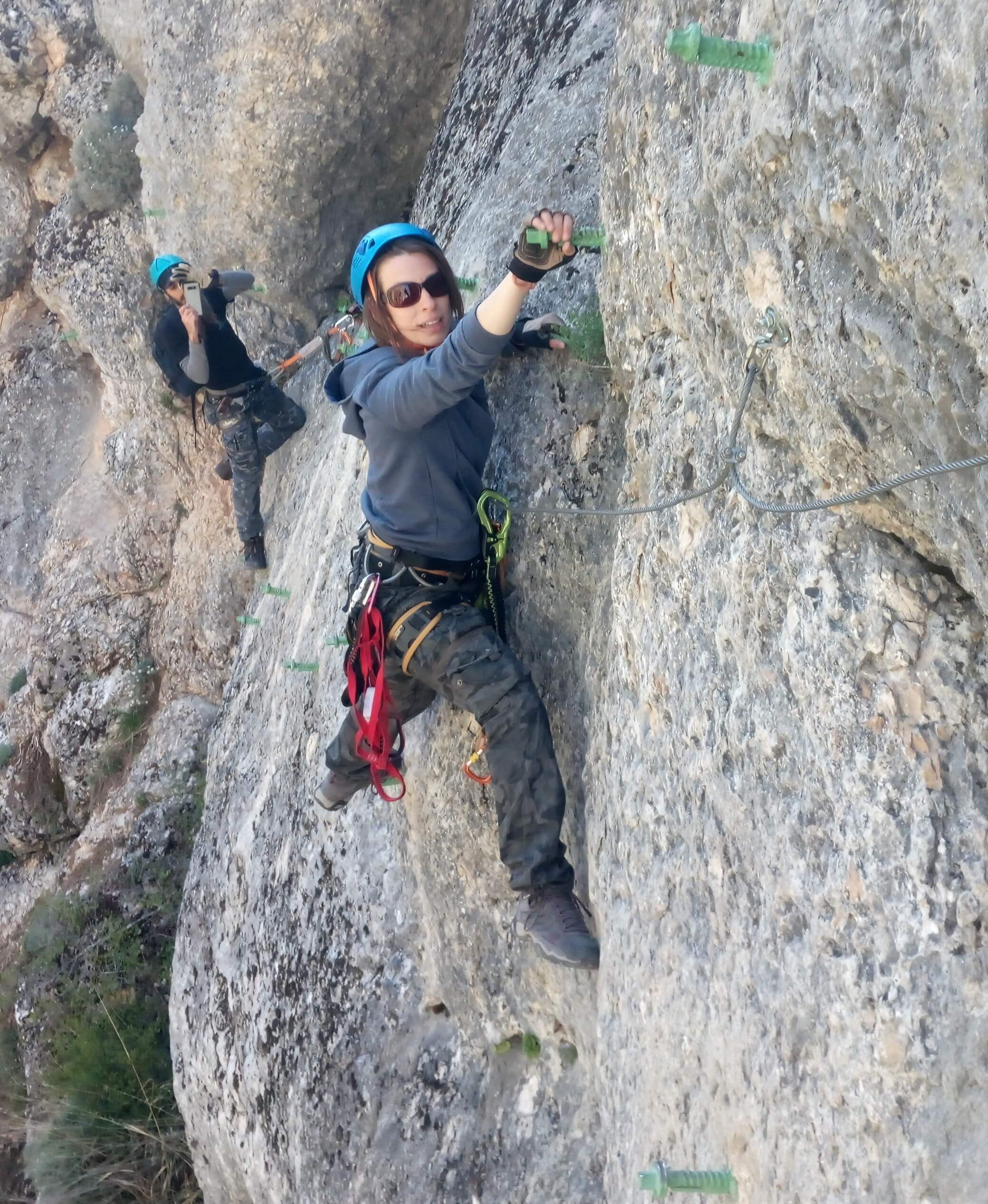 Via ferrata pasarela espeja