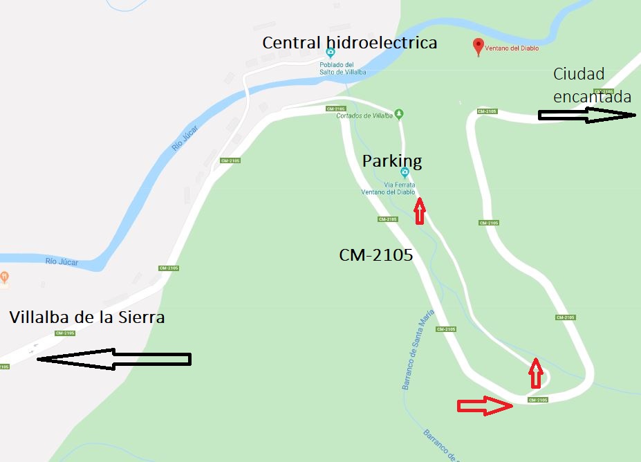 Llegar al ventano del diablo