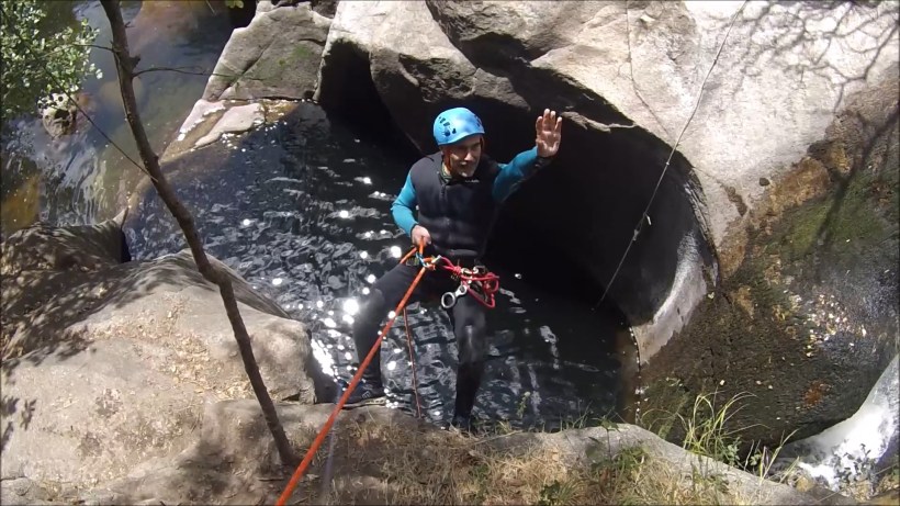 Rapel hasta la poza en Arbillas