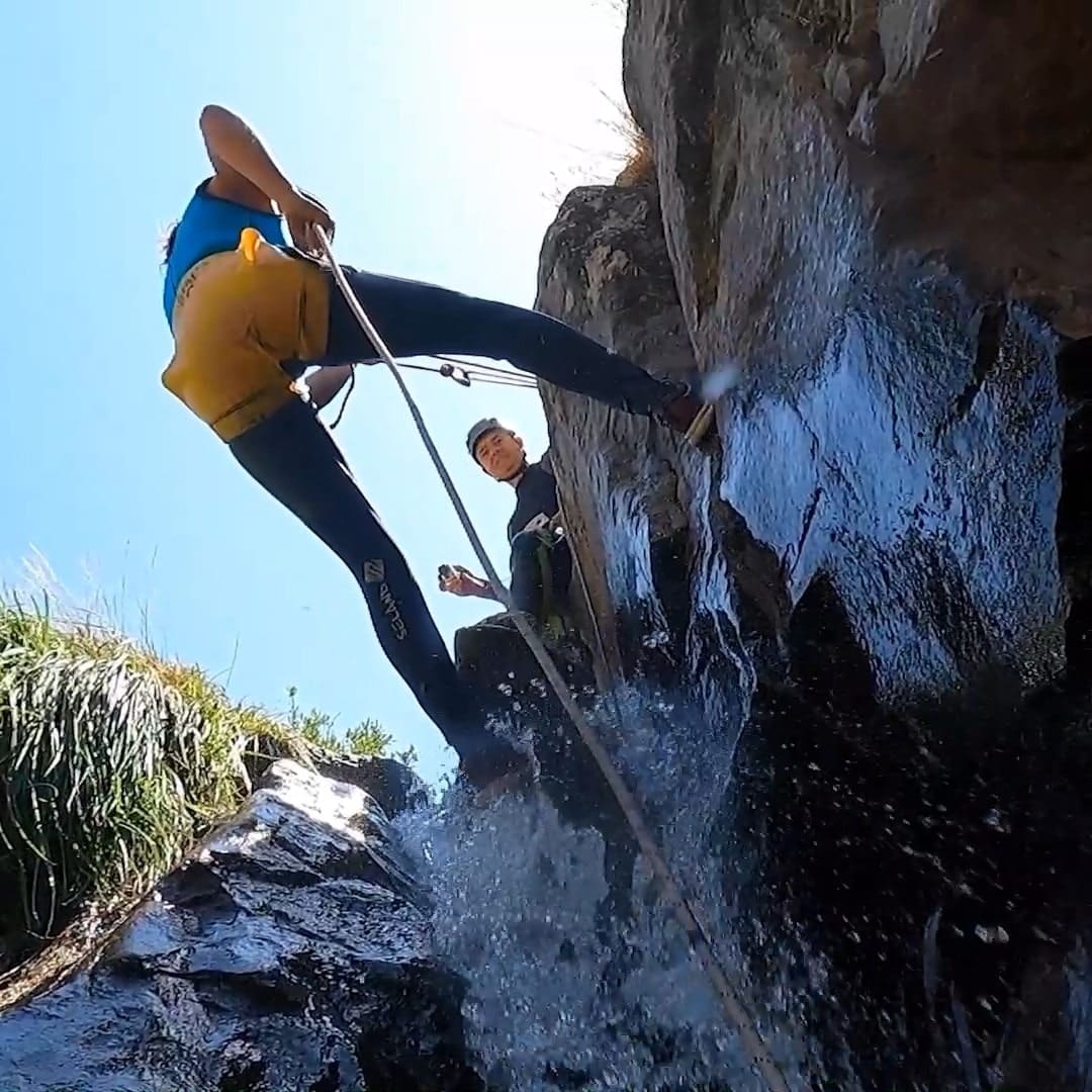 Primer rapel del barranco e Somosierra