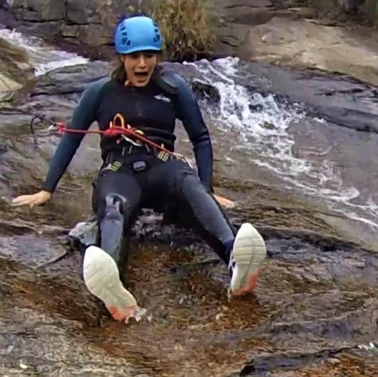 Tobogán en el barranco de Somosierra